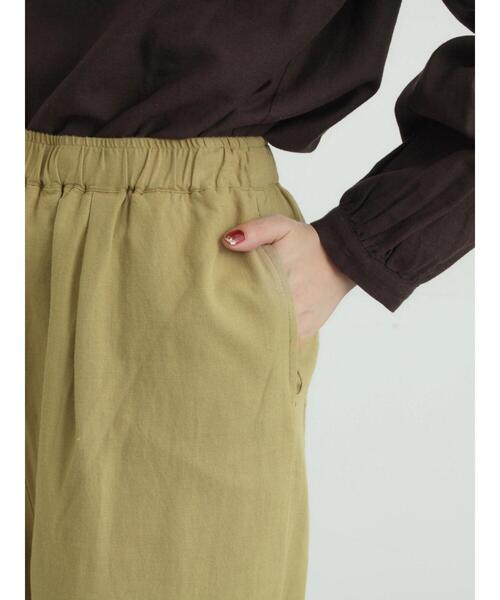 TSUHARU by Samansa Mos2（ツハルバイサマンサモスモス）の「[tukuroi]綿麻ツイル刺繍パンツ（その他パンツ・レディース・ベージュ/ブラウン・F）」の9枚目の写真