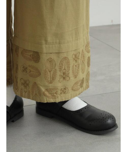 TSUHARU by Samansa Mos2（ツハルバイサマンサモスモス）の「[tukuroi]綿麻ツイル刺繍パンツ（その他パンツ・レディース・ベージュ/ブラウン・F）」の11枚目の写真