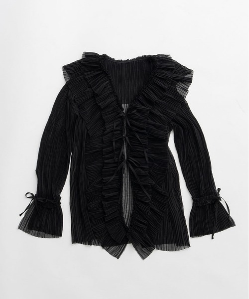 PRANK PROJECT（プランクプロジェクト）の「クレープシフォンチュニック / Crepe Chiffon Tunic（その他トップス・レディース・ブラック/アイボリー・FREE）」の15枚目の写真