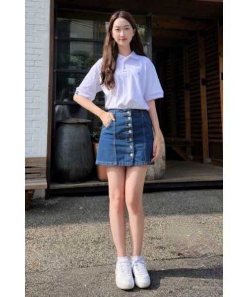LENGAGEMENT（ランガージュマン）の「クラシックコットンピケカラーTシャツ[ホワイト]（ポロシャツ・レディース・その他・MEDIUM/LARGE/X-LARGE）」の9枚目の写真