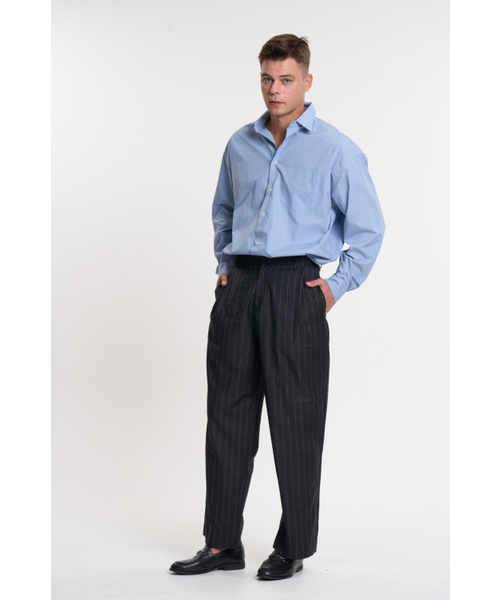SELFISHAFFECTION(セルフィッシュ アフェクション)の「Charcoal Grey Wool Pants(スラックス・メンズ・その他・MEDIUM)」の4枚目の写真