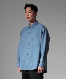 CODE I'M（コードアイエム）の「Two pocket nylon metal overfit shirt blue（シャツ/ブラウス）」