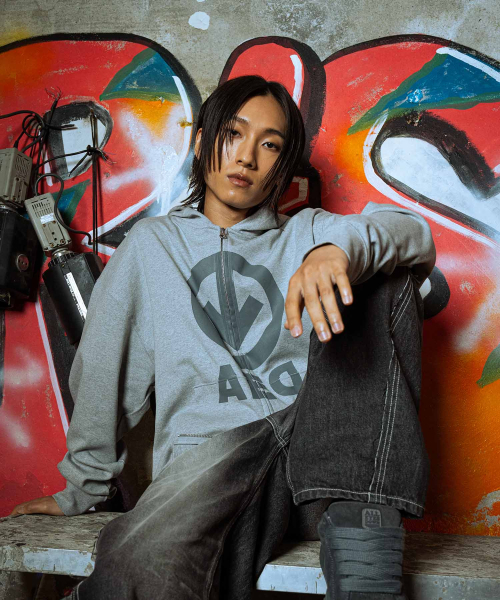 ALL EYES DOWN(オール アイズ ダウン)の「ARROW HOOD ZIP UP (8% MELANGE)(パーカー・メンズ・その他・SMALL/LARGE)」の4枚目の写真
