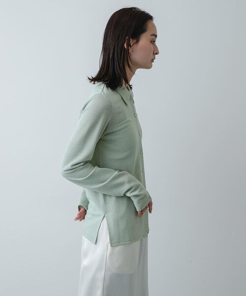 SENSE OF PLACE by URBAN RESEARCH（センスオブプレイスバイアーバンリサーチ）の「フロントドットカットシャツ（シャツ/ブラウス・レディース・オフホワイト/ミント/ブラウン・ONE）」の6枚目の写真