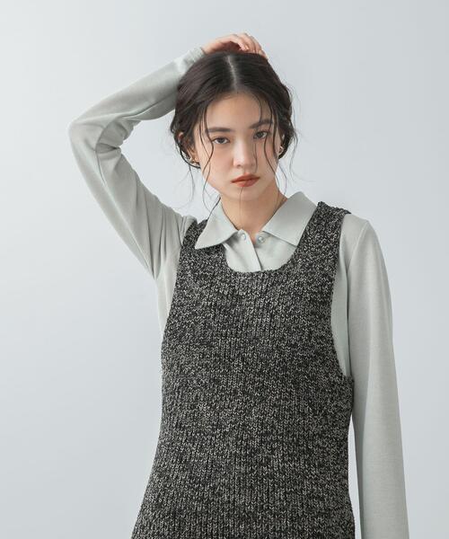 SENSE OF PLACE by URBAN RESEARCH（センスオブプレイスバイアーバンリサーチ）の「フロントドットカットシャツ（シャツ/ブラウス・レディース・オフホワイト/ミント/ブラウン・ONE）」の9枚目の写真