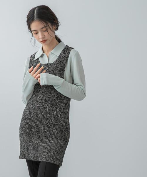 SENSE OF PLACE by URBAN RESEARCH（センスオブプレイスバイアーバンリサーチ）の「フロントドットカットシャツ（シャツ/ブラウス・レディース・オフホワイト/ミント/ブラウン・ONE）」の10枚目の写真