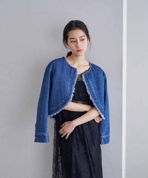 SHENERY（シーナリー）の「ショートデニムボレロ（その他アウター・レディース・ブルー系その他/ブルー・FREE）」の6枚目の写真