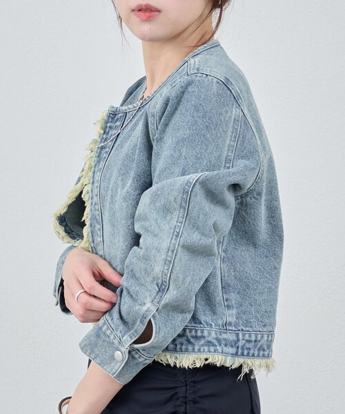 SHENERY（シーナリー）の「ショートデニムボレロ（その他アウター・レディース・ブルー系その他/ブルー・FREE）」の4枚目の写真