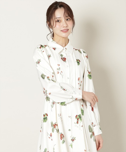 ウィンターボタニカルリボンタイワンピース（ワンピース