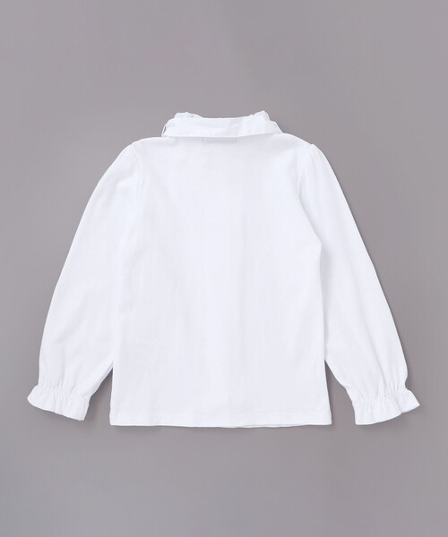 BeBe（ベベ）の「フリル襟ボウタイ付きスムース長袖ブラウス(110~130cm)（シャツ/ブラウス・キッズ・ホワイト・120cm/130cm/110cm）」の9枚目の写真