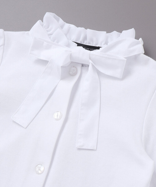 BeBe（ベベ）の「フリル襟ボウタイ付きスムース長袖ブラウス(110~130cm)（シャツ/ブラウス・キッズ・ホワイト・120cm/130cm/110cm）」の10枚目の写真