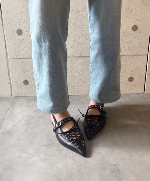 Jeffrey Campbell(ジェフリーキャンベル)の「レースアップシューズ(パンプス・レディース・ブラック・36/37/38/39)」の7枚目の写真