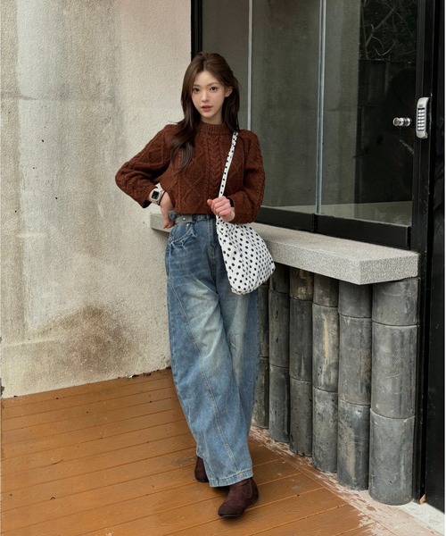 Vini（ヴィニ）の「【ユニセックス】韓国ストリートワイドルーズバルーンデニムパンツ（デニムパンツ・レディース・ブルー・SMALL/MEDIUM）」の15枚目の写真