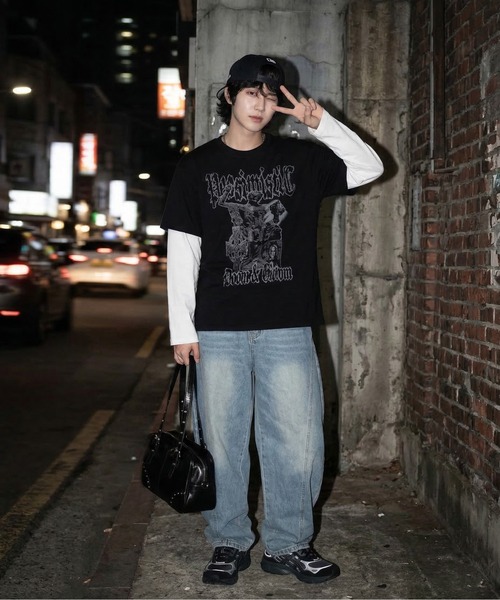 Vini(ヴィニ)の「【ユニセックス】韓国ストリートワイドルーズバルーンデニムパンツ(デニムパンツ・レディース・ブルー・SMALL/MEDIUM/LARGE)」の19枚目の写真