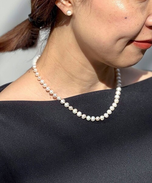 grace grace （グラスグラス）の「【grace grace/グラスグラス】淡水スキップパールショートネックレス-Alice（ネックレス・レディース・ホワイト系その他4・FREE）」の7枚目の写真