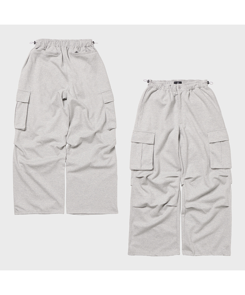 ARTISTWEAR（アーティストウェア）の「[ATW]ワイドカーゴスウェットパンツ（スウェットパンツ・レディース・ブラック/グレー・SMALL/LARGE/X-LARGE/XXXX-LARGE/MEDIUM）」の2枚目の写真