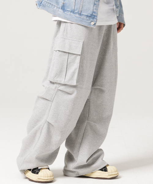 ARTISTWEAR（アーティストウェア）の「[ATW]ワイドカーゴスウェットパンツ（スウェットパンツ・レディース・ブラック/グレー・SMALL/LARGE/X-LARGE/XXXX-LARGE/MEDIUM）」の18枚目の写真