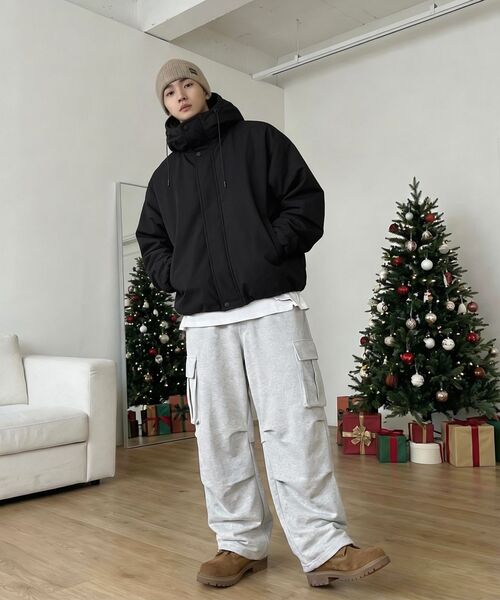 ARTISTWEAR（アーティストウェア）の「[ATW]ワイドカーゴスウェットパンツ（スウェットパンツ・レディース・ブラック/グレー・SMALL/LARGE/X-LARGE/XXXX-LARGE/MEDIUM）」の4枚目の写真
