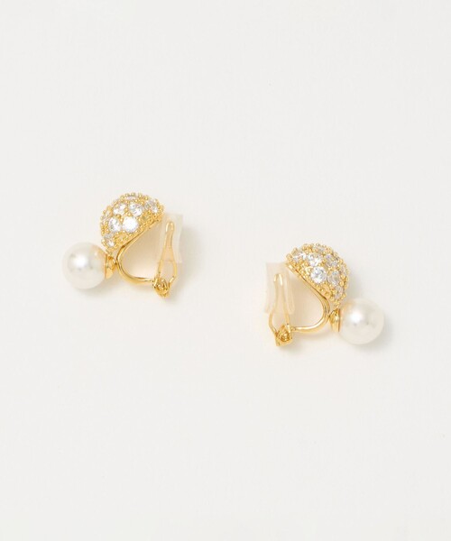 UNITED ARROWS(ユナイテッドアローズ)の「パヴェボール&イミテーションパール イヤリング(イヤリング・レディース・シルバー/ゴールド・FREE)」の3枚目の写真