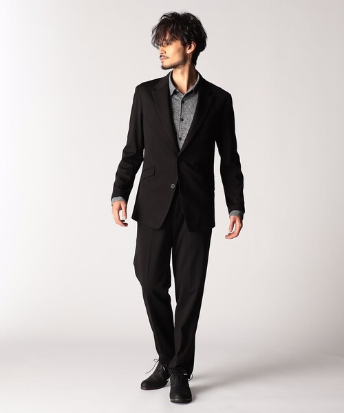 NICOLE CLUB FOR MEN（ニコルクラブフォーメン）の「スムースジャージ２Ｂジャケット（その他アウター・メンズ・ブラック/ブルー系・MEDIUM/LARGE/X-LARGE）」の3枚目の写真