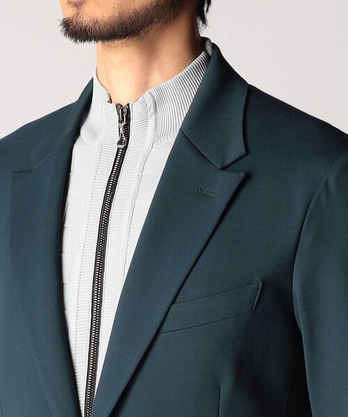 NICOLE CLUB FOR MEN（ニコルクラブフォーメン）の「スムースジャージ２Ｂジャケット（その他アウター・メンズ・ブラック/ブルー系・MEDIUM/LARGE/X-LARGE）」の8枚目の写真