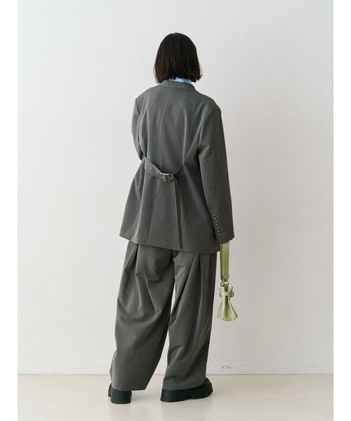 jouetie(ジュエティ)の「【PosTokyo】ワイドスラックス【セットアップ対応】(スラックス・レディース・グレー/ブラウン・MEDIUM)」の8枚目の写真