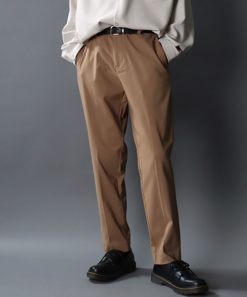 SITRY（シトリー）の「Wide Tapered Pants/ワイドテーパードパンツ  トラウザーパンツ チノパンツ スラックス（チノパンツ・メンズ・チャコール/ブラック/ベージュ・LL/L/M）」の3枚目の写真
