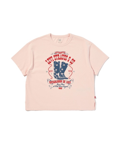 Levi's(リーバイス)の「Levi's/リーバイス グラフィック ヴィンテージ Tシャツ(Tシャツ/カットソー・レディース・ピンク・M/S/XS)」の2枚目の写真