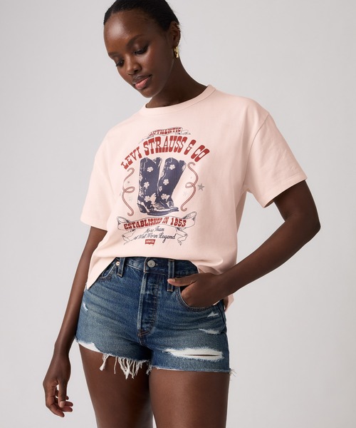 Levi's(リーバイス)の「Levi's/リーバイス グラフィック ヴィンテージ Tシャツ(Tシャツ/カットソー・レディース・ピンク・M/S/XS)」の10枚目の写真