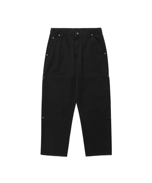 ISTKUNST(イストクンスト)の「WASHED COTTON DOUBLE KNEE PANTS_BLACK(IK2EFMPA10A)(その他パンツ・レディース・ブラック・S/M/L)」の1枚目の写真