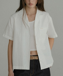 V-collar seersucker shirt [KNSS03SH04]_Ivory