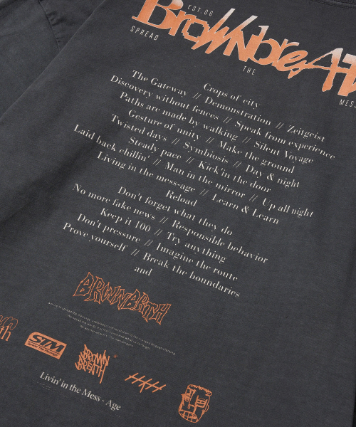 BROWNBREATH（ブラウンブレス）の「TRACE PIGMENT LAYERED TEE - CHARCOAL（Tシャツ/カットソー・レディース・その他・S/M/L/XL）」の7枚目の写真