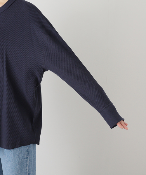 journal standard L'essage（ジャーナルスタンダードレサージュ）の「【HANES / ヘインズ 】 ヘンリーサーマル（Tシャツ/カットソー・レディース・ライトグレー/ホワイト/ネイビー・FREE）」の7枚目の写真