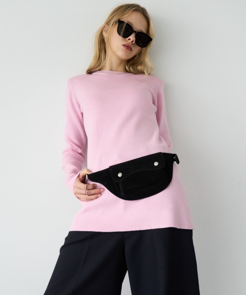 美品✨LOHEN ローヘン パワーショルダー ウール ニット ブラック 完売品 DANKE SCHON（ダンケシェーン） セーター ニット DankeSchon/ダンケ
