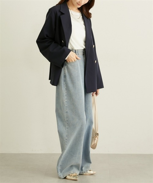 nissen（ニッセン）の「ダブルクロステーラードジャケット（その他アウター・レディース・アイボリー・L/M/LL）」の12枚目の写真