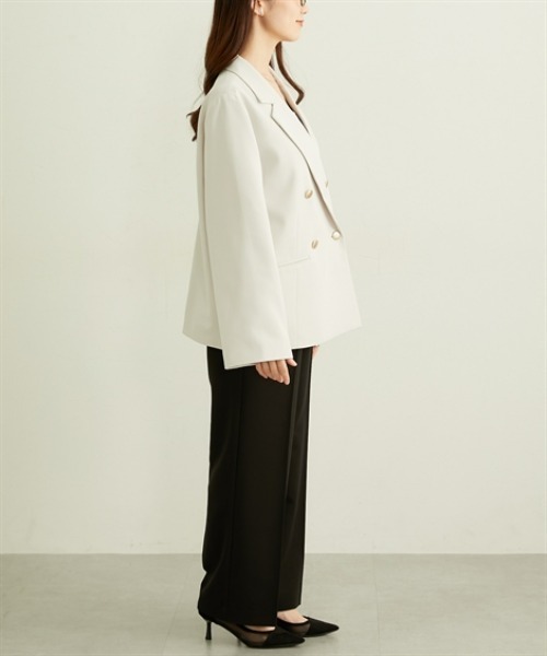 nissen（ニッセン）の「ダブルクロステーラードジャケット（その他アウター・レディース・アイボリー・L/M/LL）」の15枚目の写真