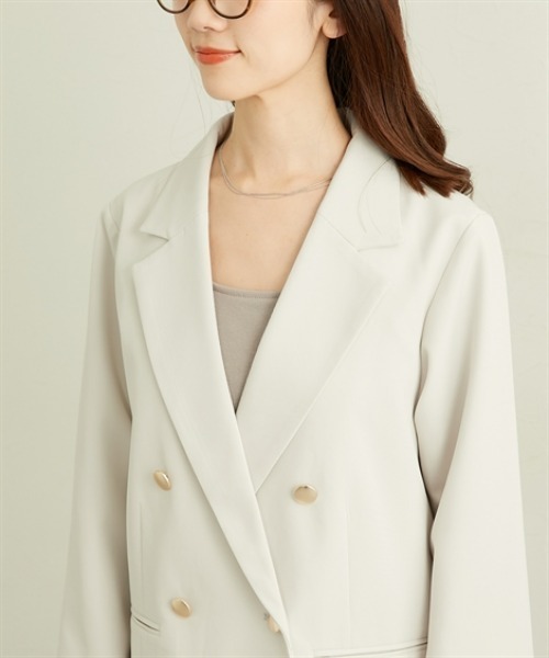 nissen（ニッセン）の「ダブルクロステーラードジャケット（その他アウター・レディース・アイボリー・L/M/LL）」の17枚目の写真