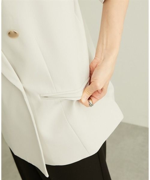 nissen（ニッセン）の「ダブルクロステーラードジャケット（その他アウター・レディース・アイボリー・L/M/LL）」の20枚目の写真