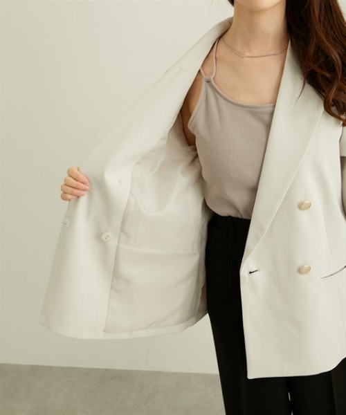 nissen（ニッセン）の「ダブルクロステーラードジャケット（その他アウター・レディース・アイボリー・L/M/LL）」の22枚目の写真