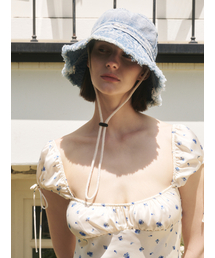 ALLINCOMPLETE（オールインコンプリート）の「デニムブリーチングサファリハット（ブルーデニム）（ハット）」