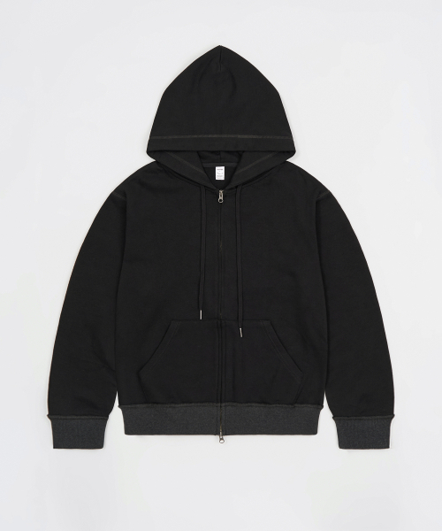 TOFFEE(トフィー)の「セミクロップフードジップアップ (ブラック)(パーカー・メンズ・その他・MEDIUM/LARGE/X-LARGE/SMALL)」の4枚目の写真