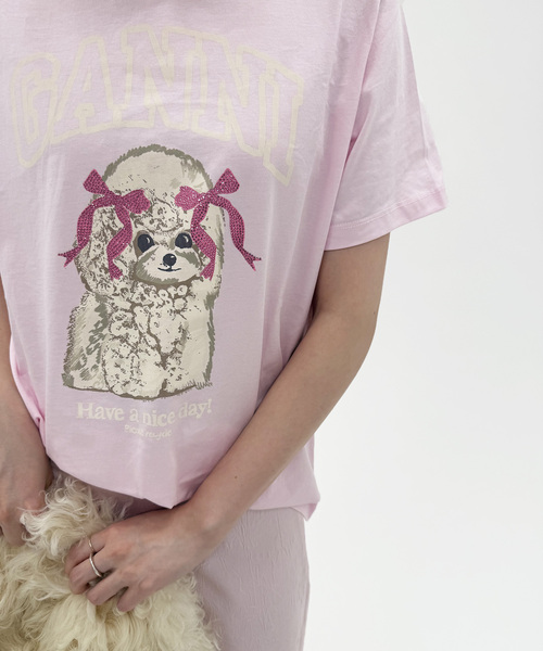 EDIT. FOR LULU(エディットフォールル)の「【GANNI/ガニー】Basic cotton Jersey T-shirt(Tシャツ/カットソー・レディース・ピンク・FREE)」の5枚目の写真