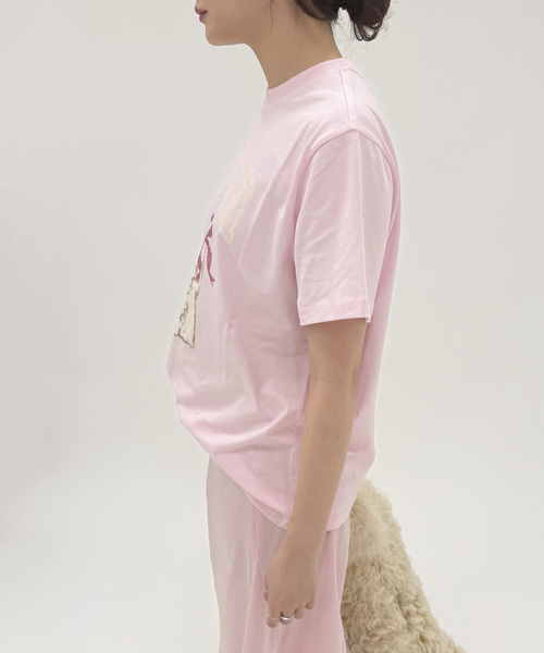 EDIT. FOR LULU(エディットフォールル)の「【GANNI/ガニー】Basic cotton Jersey T-shirt(Tシャツ/カットソー・レディース・ピンク・FREE)」の6枚目の写真