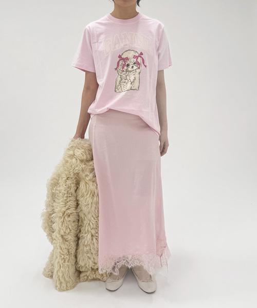 EDIT. FOR LULU(エディットフォールル)の「【GANNI/ガニー】Basic cotton Jersey T-shirt(Tシャツ/カットソー・レディース・ピンク・FREE)」の7枚目の写真
