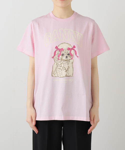 EDIT. FOR LULU(エディットフォールル)の「【GANNI/ガニー】Basic cotton Jersey T-shirt(Tシャツ/カットソー・レディース・ピンク・FREE)」の8枚目の写真