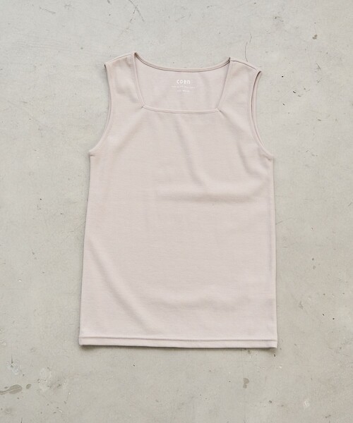 coen（コーエン）の「リブスクエアネックタンクトップ（タンクトップ・レディース・ブラック/ベージュ/オフホワイト/レッド・L/M）」の16枚目の写真