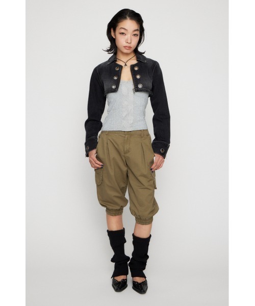 セール】CROPPED EYELET DENIM ジャケット（デニムジャケット）｜LAGUA