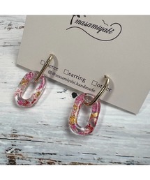 【masamiyabi】オーバルフラワーピアス(MA)