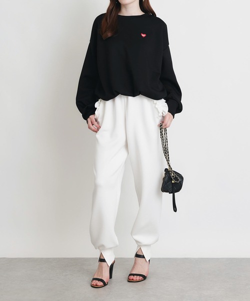 PICCIN PERLA（ピッチンペルラ）の「裾バルーンプルオーバー（Tシャツ/カットソー・レディース・オフホワイト/ブラック・M）」の6枚目の写真