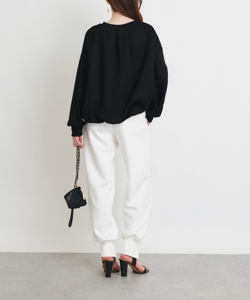 PICCIN PERLA（ピッチンペルラ）の「裾バルーンプルオーバー（Tシャツ/カットソー・レディース・オフホワイト/ブラック・M）」の9枚目の写真